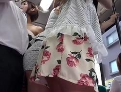 Asian Women Have sexual intercourse on high A catch Bus